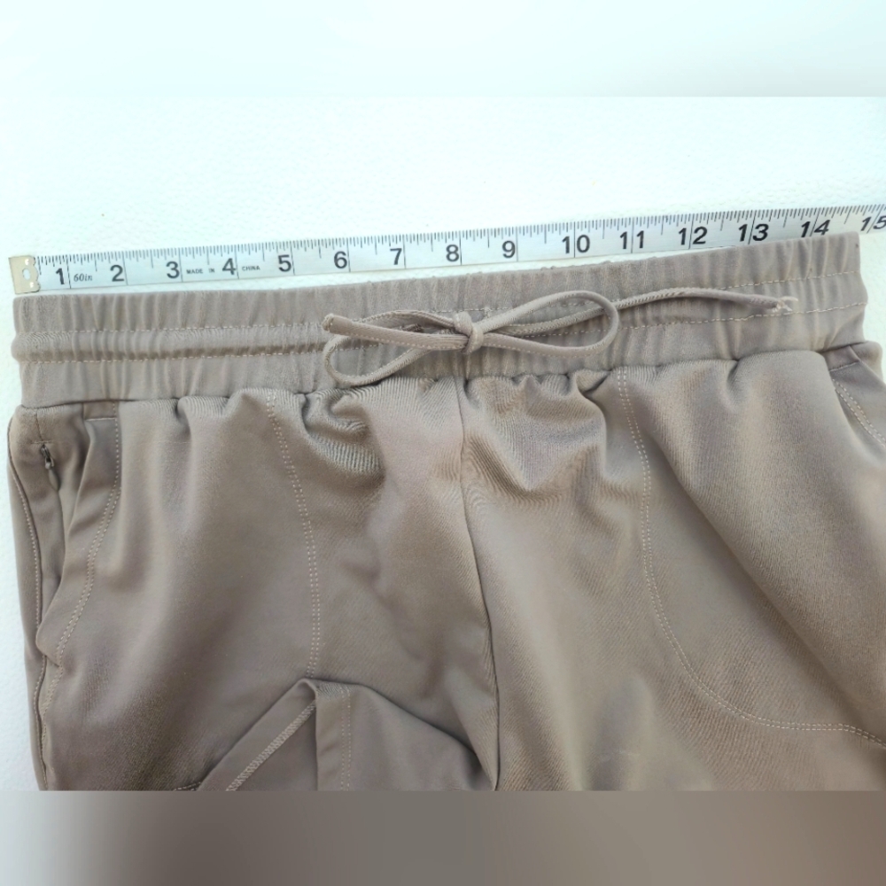 Cynthia Rowley Taupe Athletic Shorts with Elastic Waistband - Picture 6 of 9
